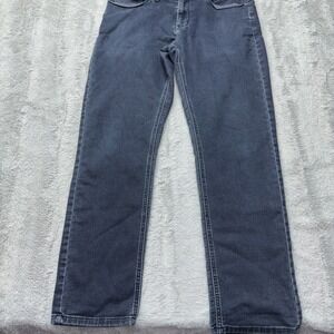 Perry Ellis Jeans Mens 32x30 Dark Wash Slim Fit Denim 5 Pocket Straight Leg